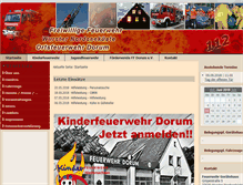 Tablet Screenshot of feuerwehr-dorum.de